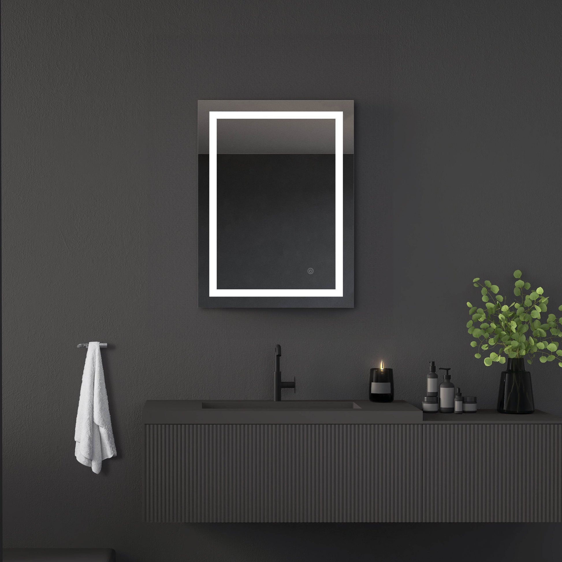 Riga Defogger Mirror with Dimmable LED – Luxury Illuminated Wall Mirror in 4 Sizes | Dreamwerks
