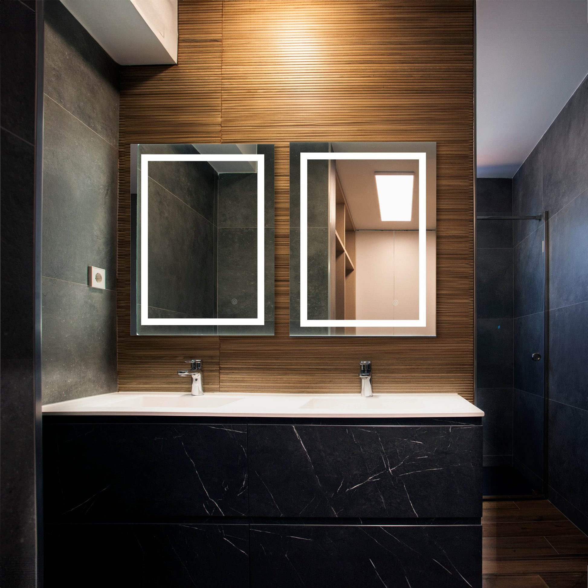 Riga Defogger Mirror with Dimmable LED – Luxury Illuminated Wall Mirror in 4 Sizes | Dreamwerks