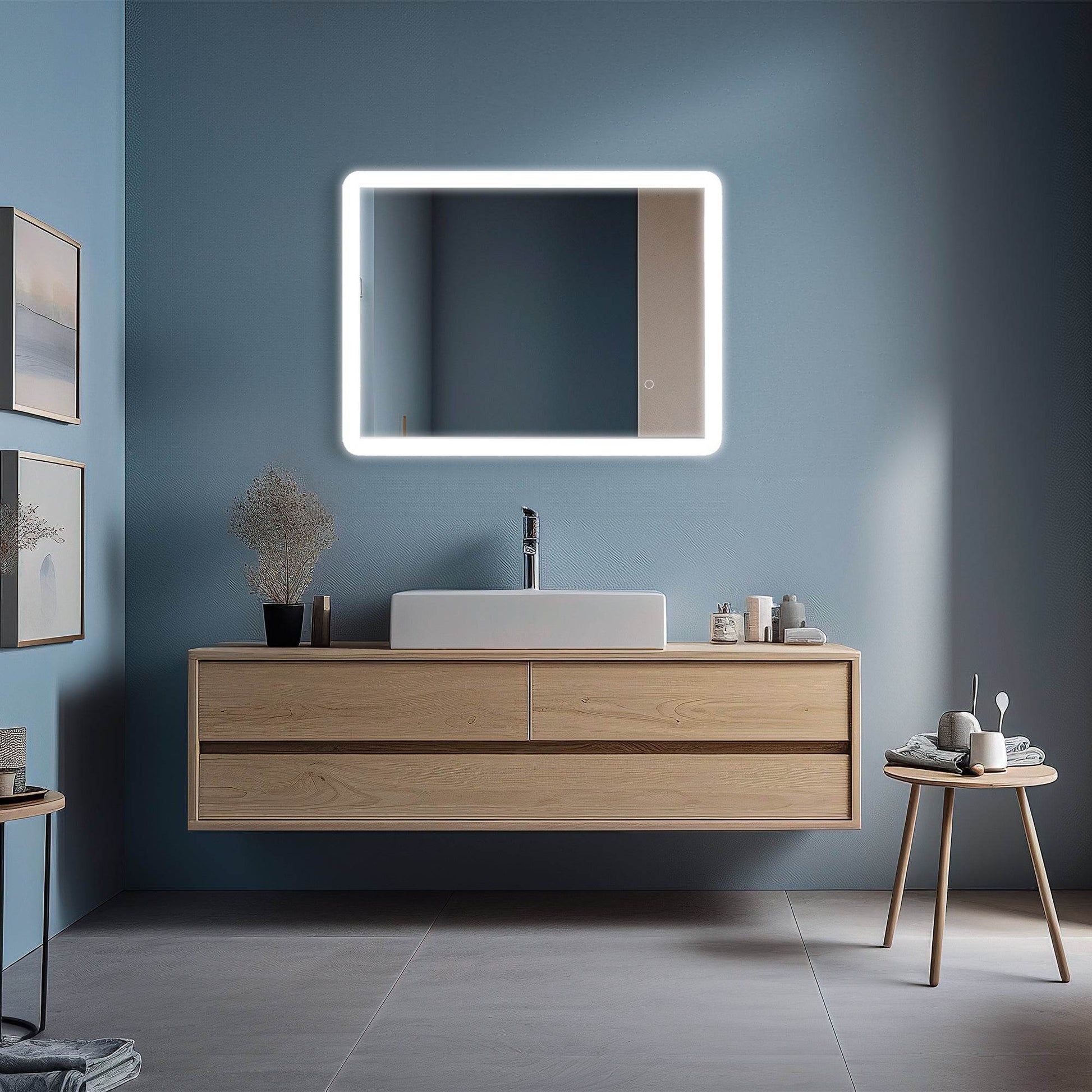 Pilsen LED Mirror with Integrated Dimmer and Defogger - Available in 4 Sizes - Dreamwerks