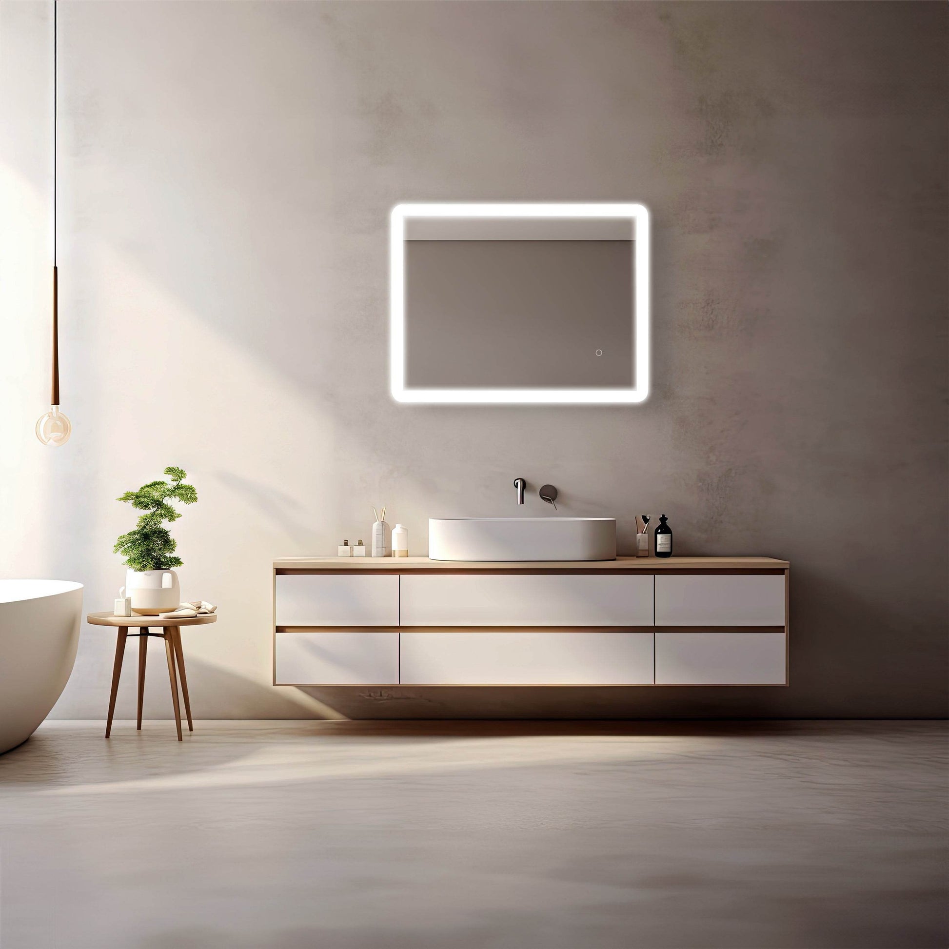 Pilsen LED Lighted Mirror - Dimmable, Defogger, Modern Luxury Bathroom Mirror – 4 Sizes