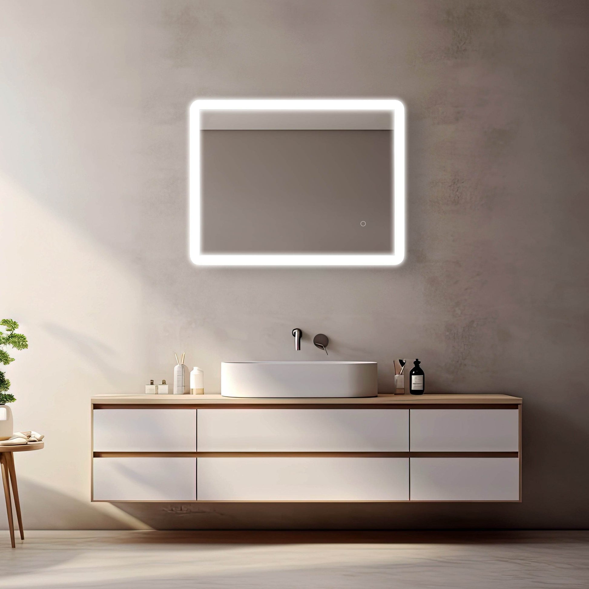 Pilsen LED Lighted Mirror - Dimmable, Defogger, Modern Luxury Bathroom Mirror – 4 Sizes