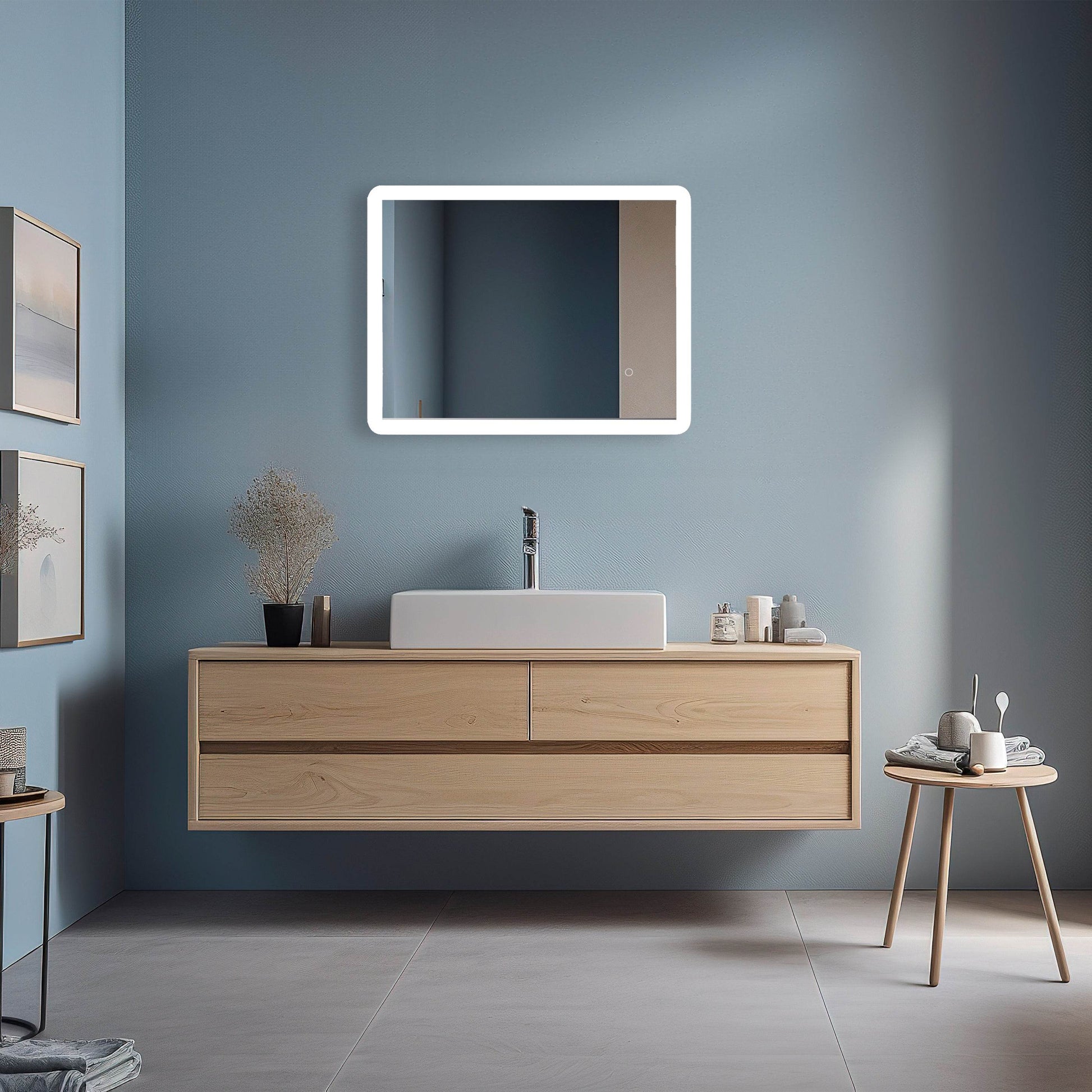 Pilsen LED Lighted Mirror - Dimmable, Defogger, Modern Luxury Bathroom Mirror – 4 Sizes