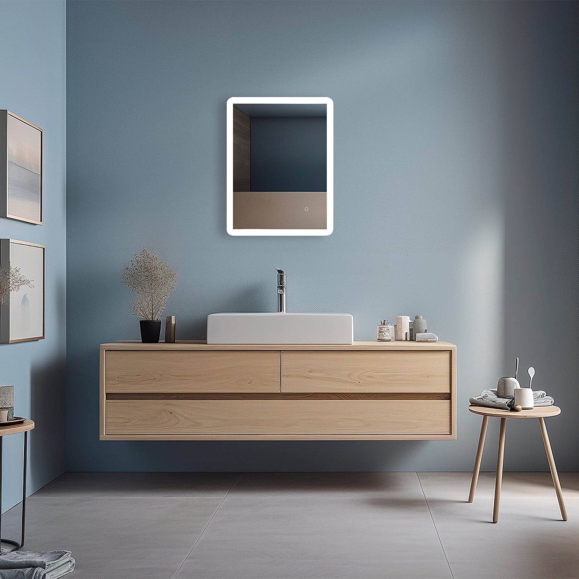 Pilsen LED Mirror with Integrated Dimmer and Defogger - Available in 4 Sizes - Dreamwerks