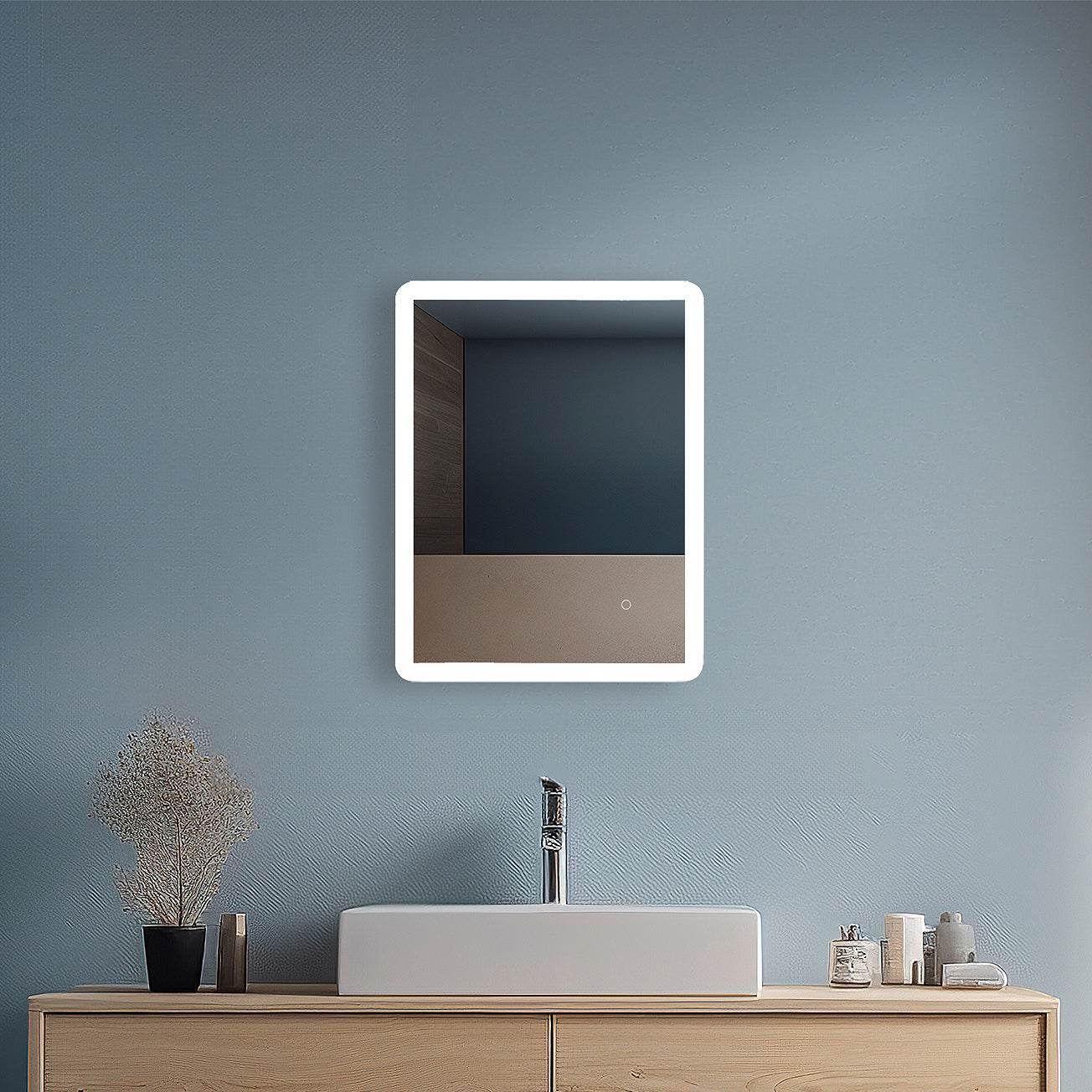Pilsen LED Mirror with Integrated Dimmer and Defogger - Available in 4 Sizes - Dreamwerks