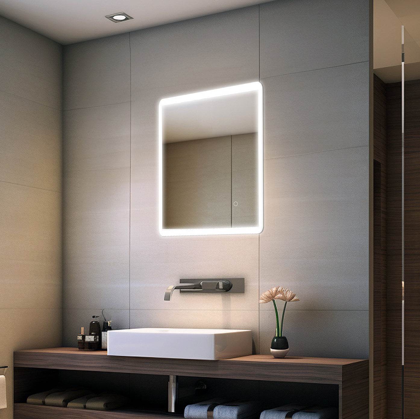 Pilsen LED Mirror with Integrated Dimmer and Defogger - Available in 4 Sizes - Dreamwerks