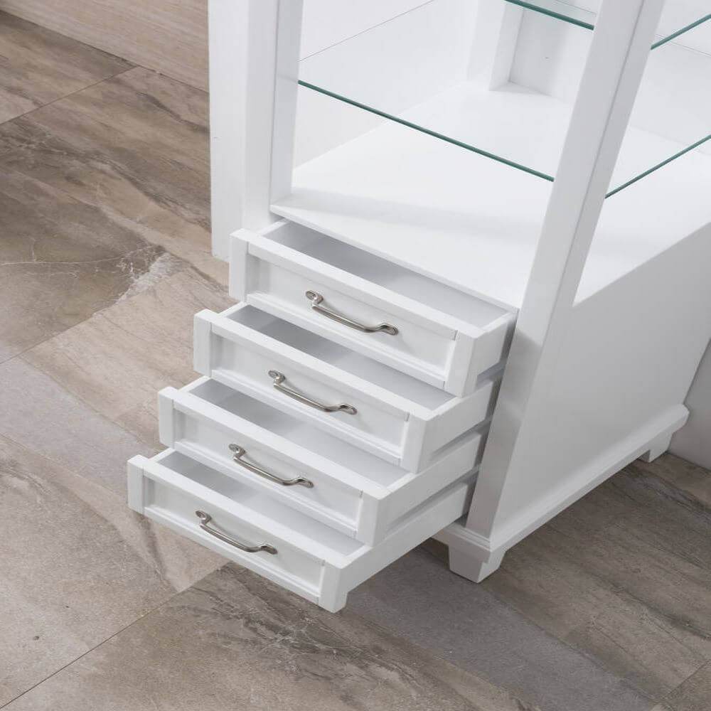 18"W x 18"D x 60"H White Linen Cabinet - Dreamwerks