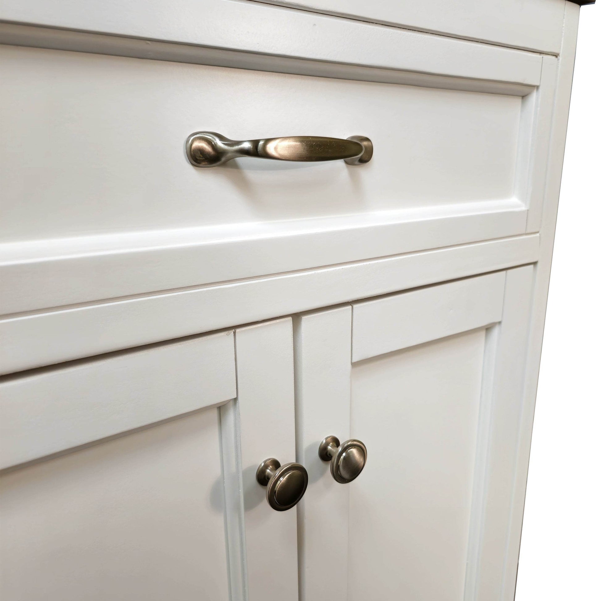 Bathroom Vanity in White with Solid Wood & Carrara Marble Top - Available in 3 sizes - Dreamwerks