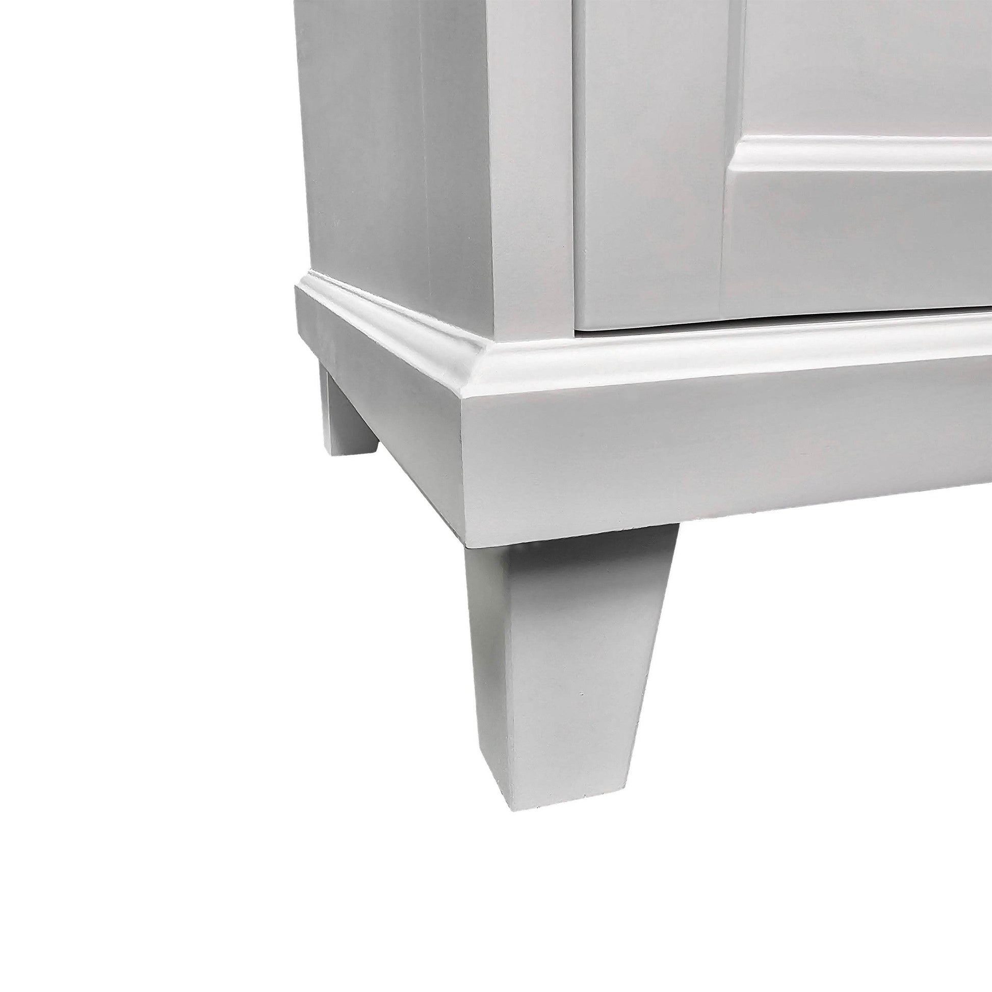 Bathroom Vanity in White with Solid Wood & Carrara Marble Top - Available in 3 sizes - Dreamwerks