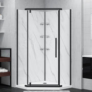 Capri Neo-Angle Shower Kit in Black | Chrome | Brushed Nickel Finish - Dreamwerks