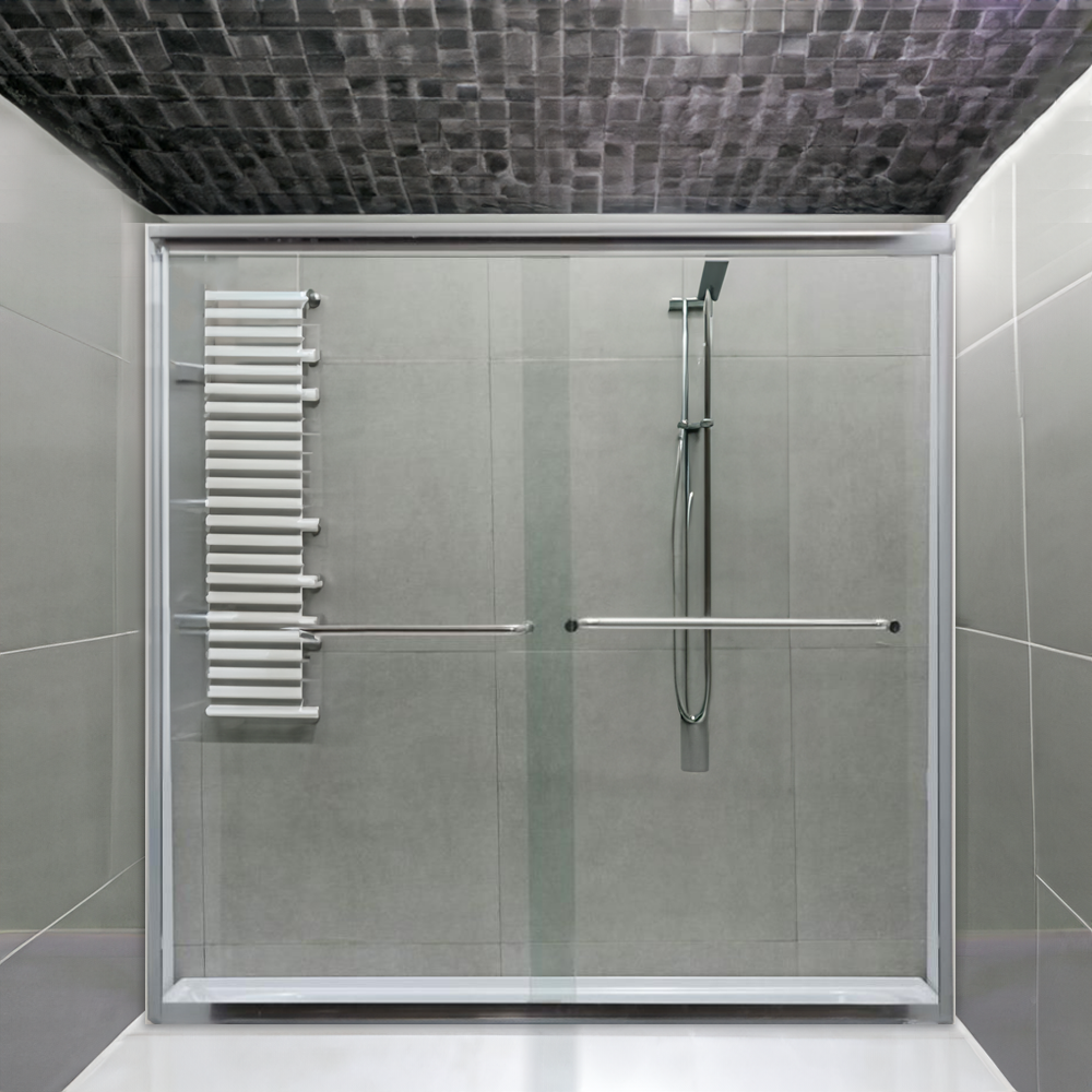 Dreamwerks 60 in. W x 60 in. H Semi-Framed Bypass Shower Door in Polished Chrome