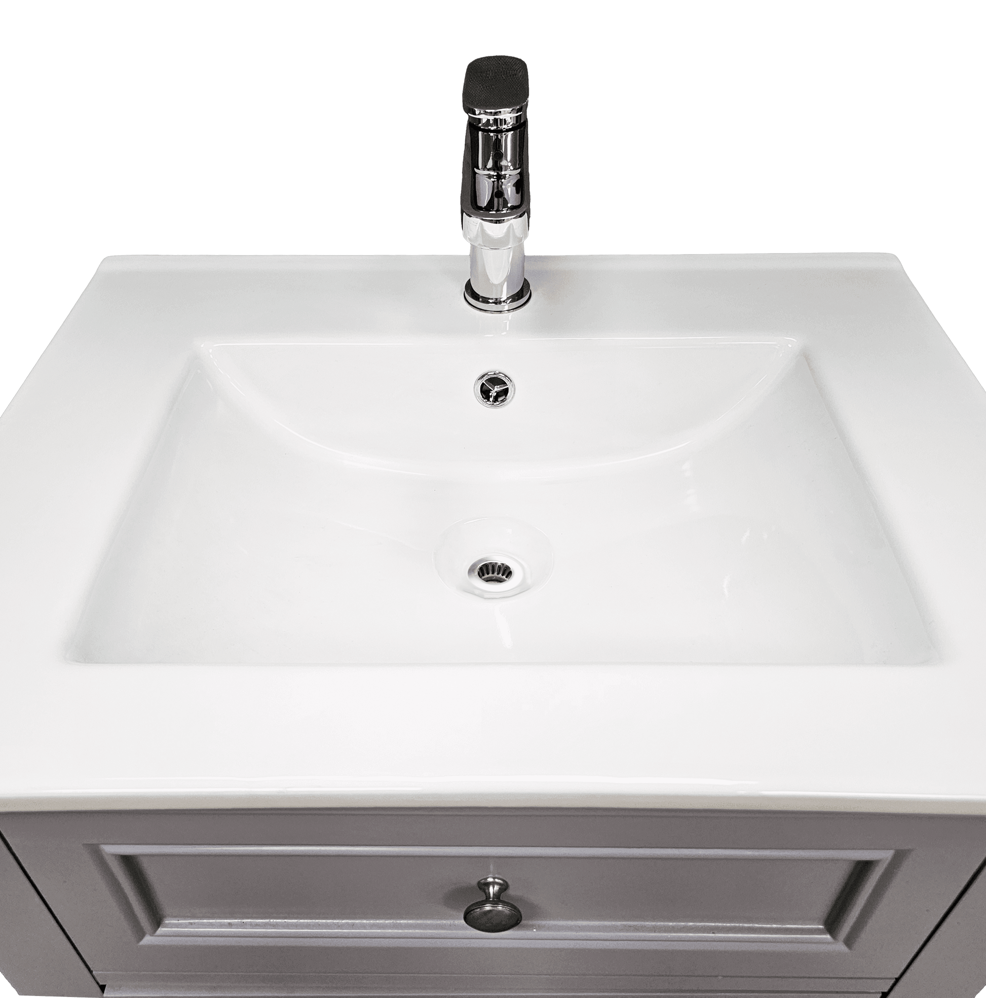 Sienna 24" W x 22" D x 33" H Vanity In Gray with Ceramic Vanity Top - Dreamwerks