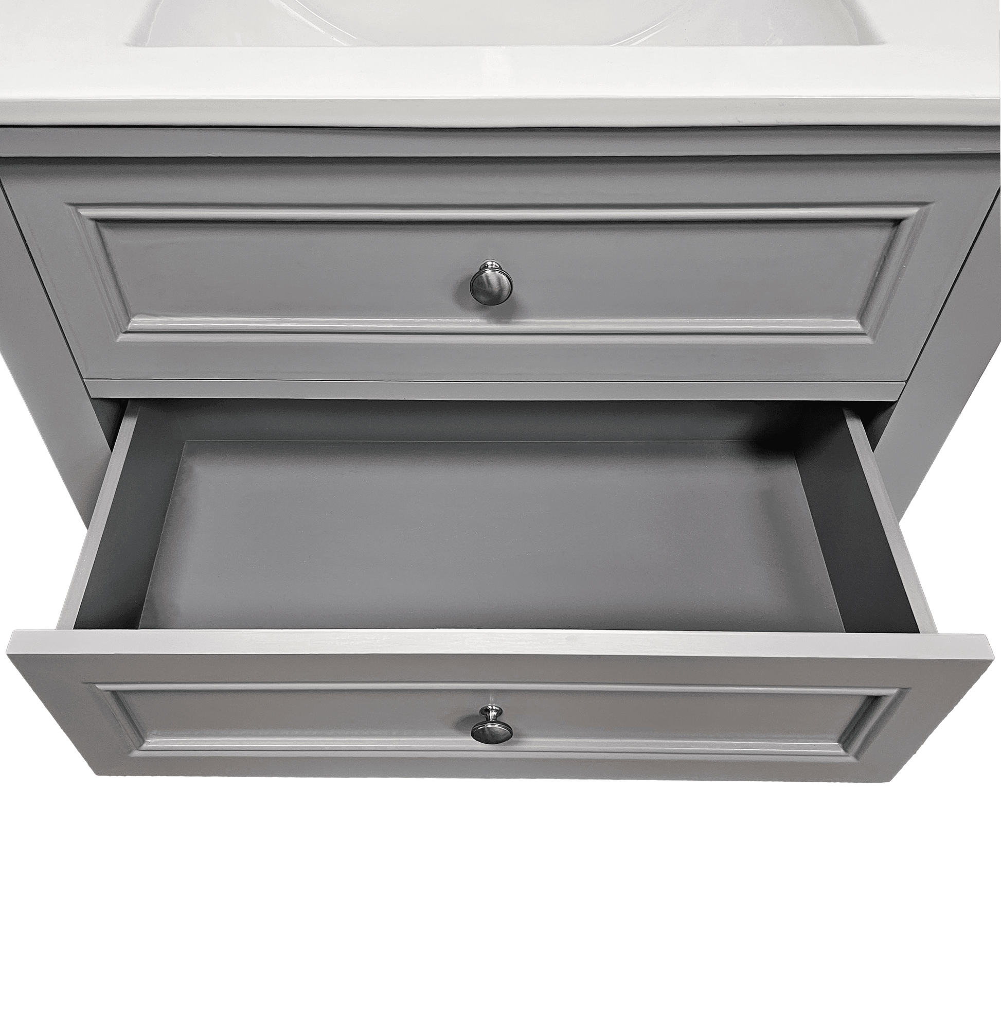 Sienna 30" W x 22" D x 33" H Vanity In Gray With Ceramic Vanity Top - Dreamwerks