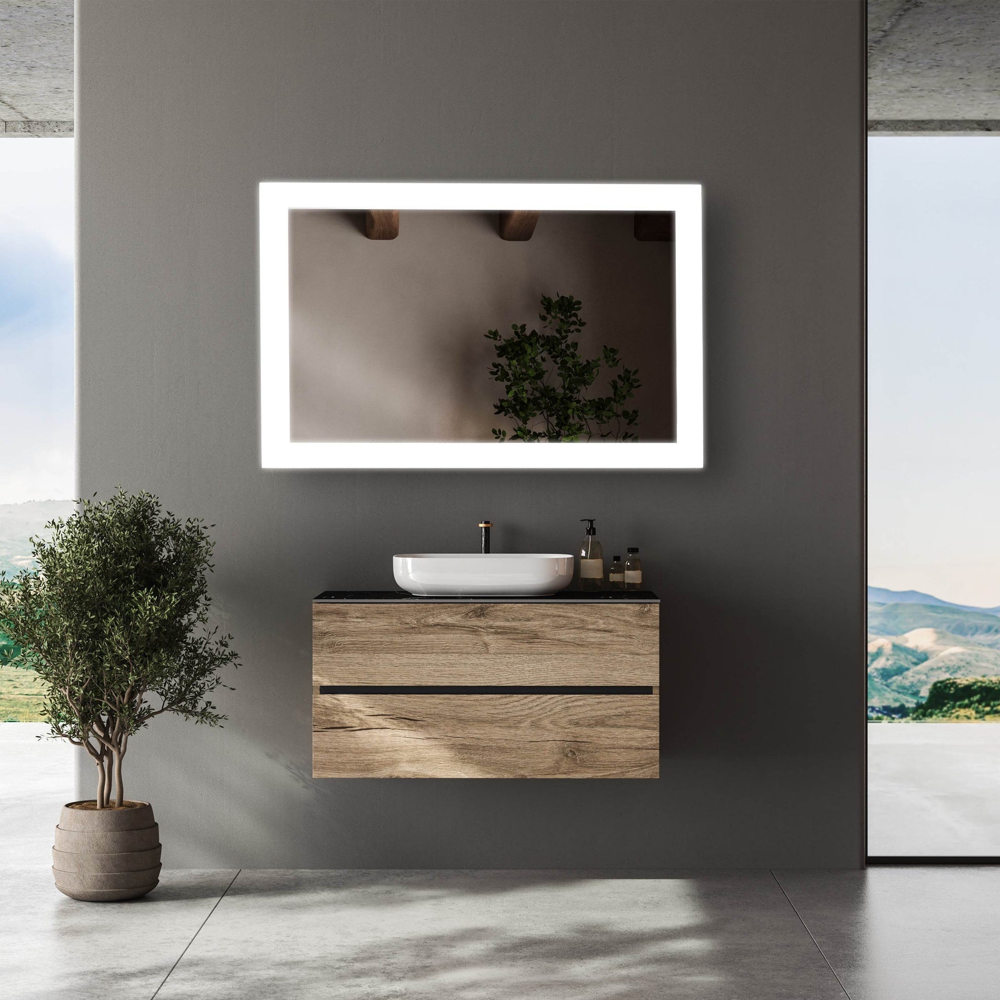 Terah 48"W x 32"H LED Mirror - Dreamwerks