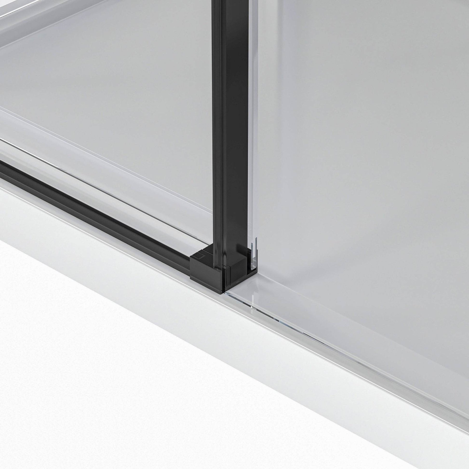 Bristol 48 in. W x 32 in. D x 79.2 in. H Rectangular Shower Kit in Black / Chrome / Brushed Nickel - Dreamwerks