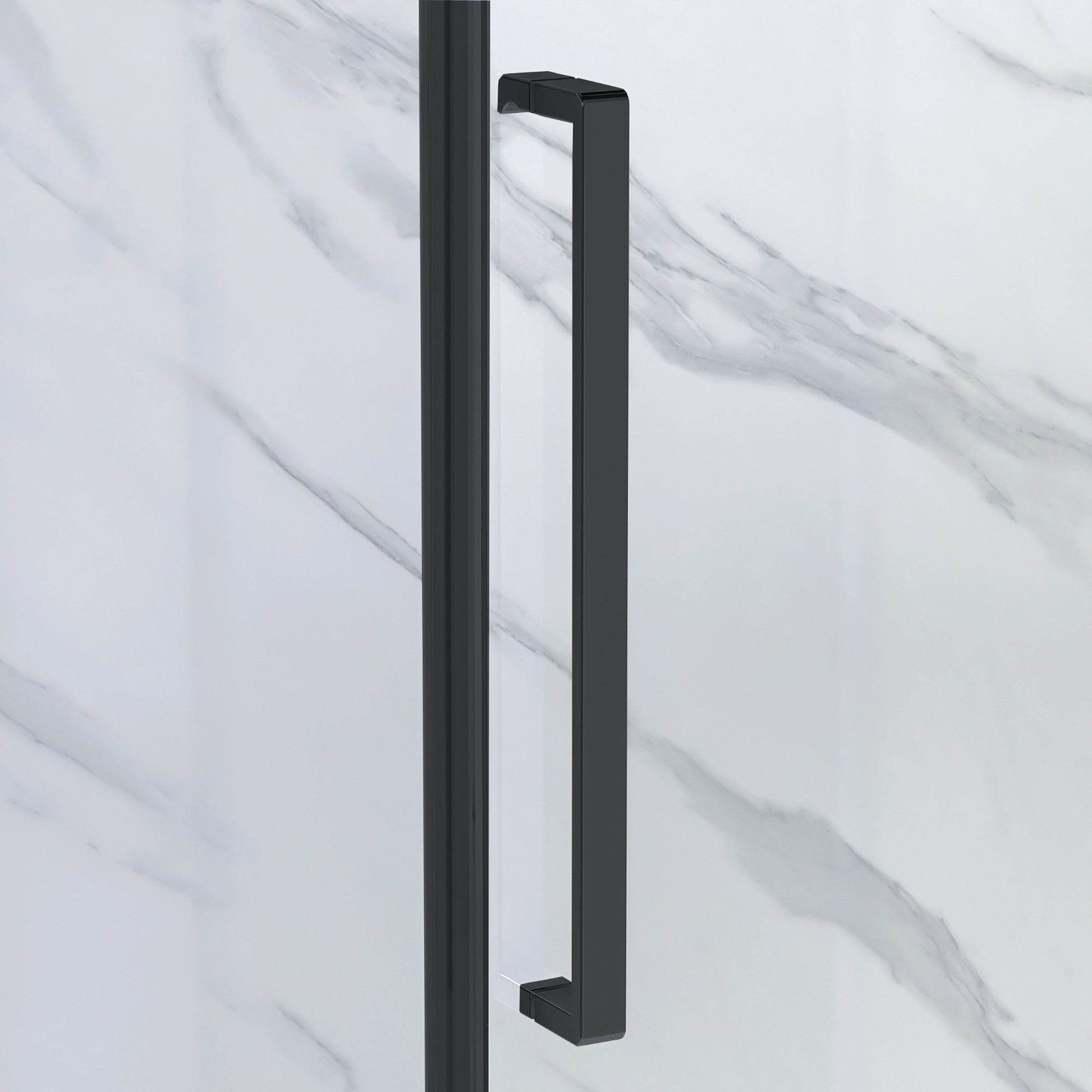 Bristol 48 in. W x 32 in. D x 79.2 in. H Rectangular Shower Kit in Black / Chrome / Brushed Nickel - Dreamwerks