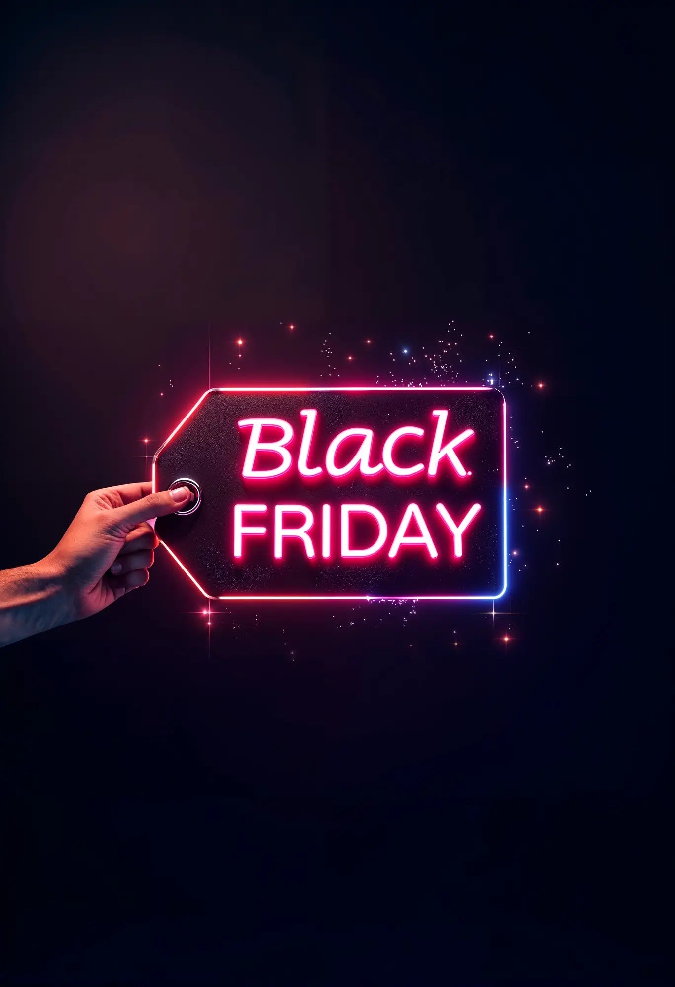 Black Friday deal special 50% off on a black background.