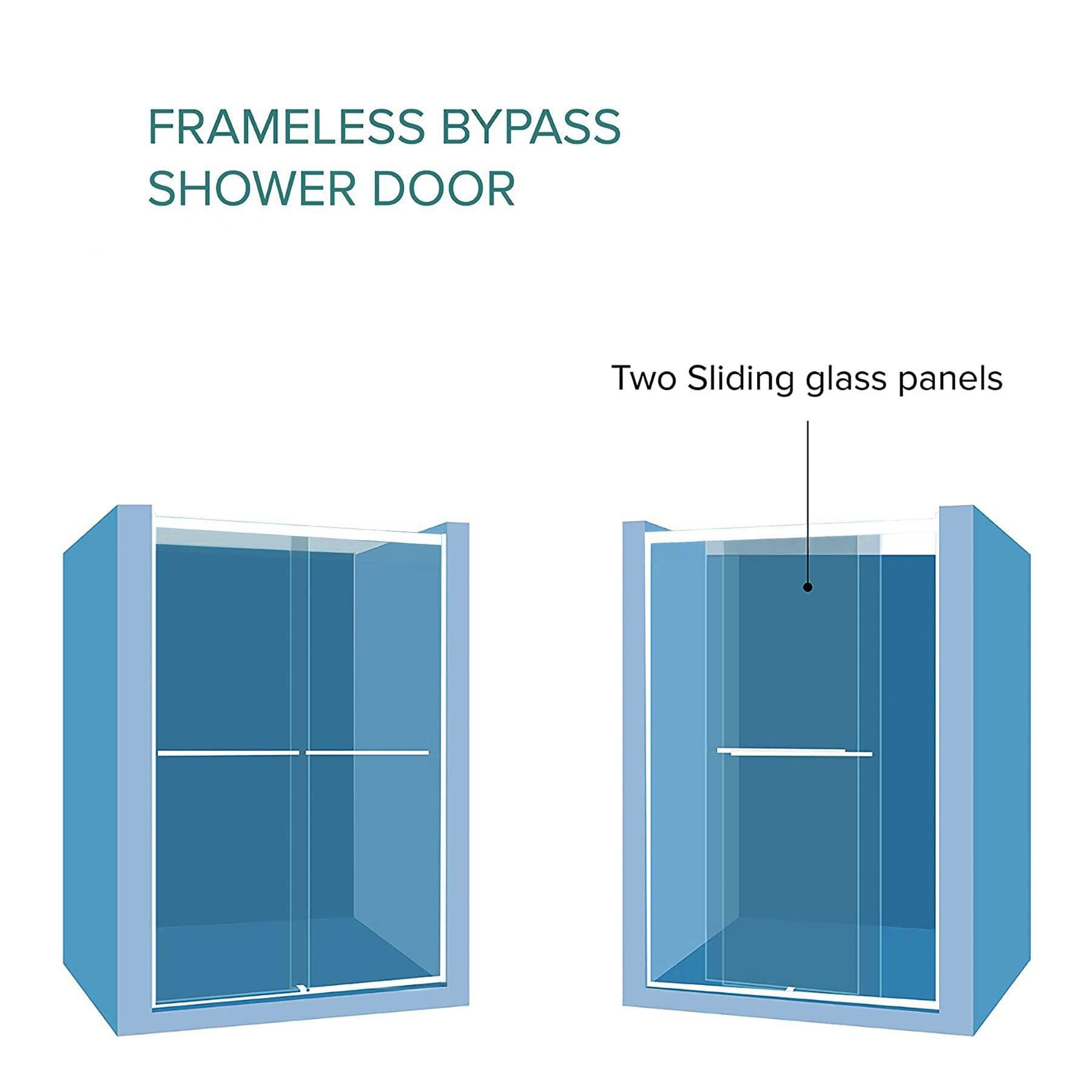 Dreamwerks Bright Chrome Sliding Shower Door - Available in 2 sizes - Dreamwerks