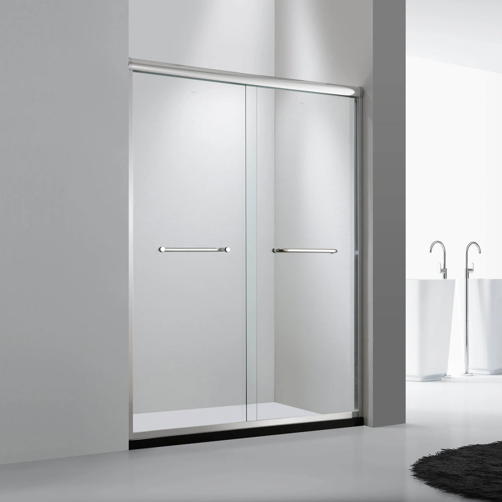 60"W x 72"H Bright Chrome Sliding Shower Door