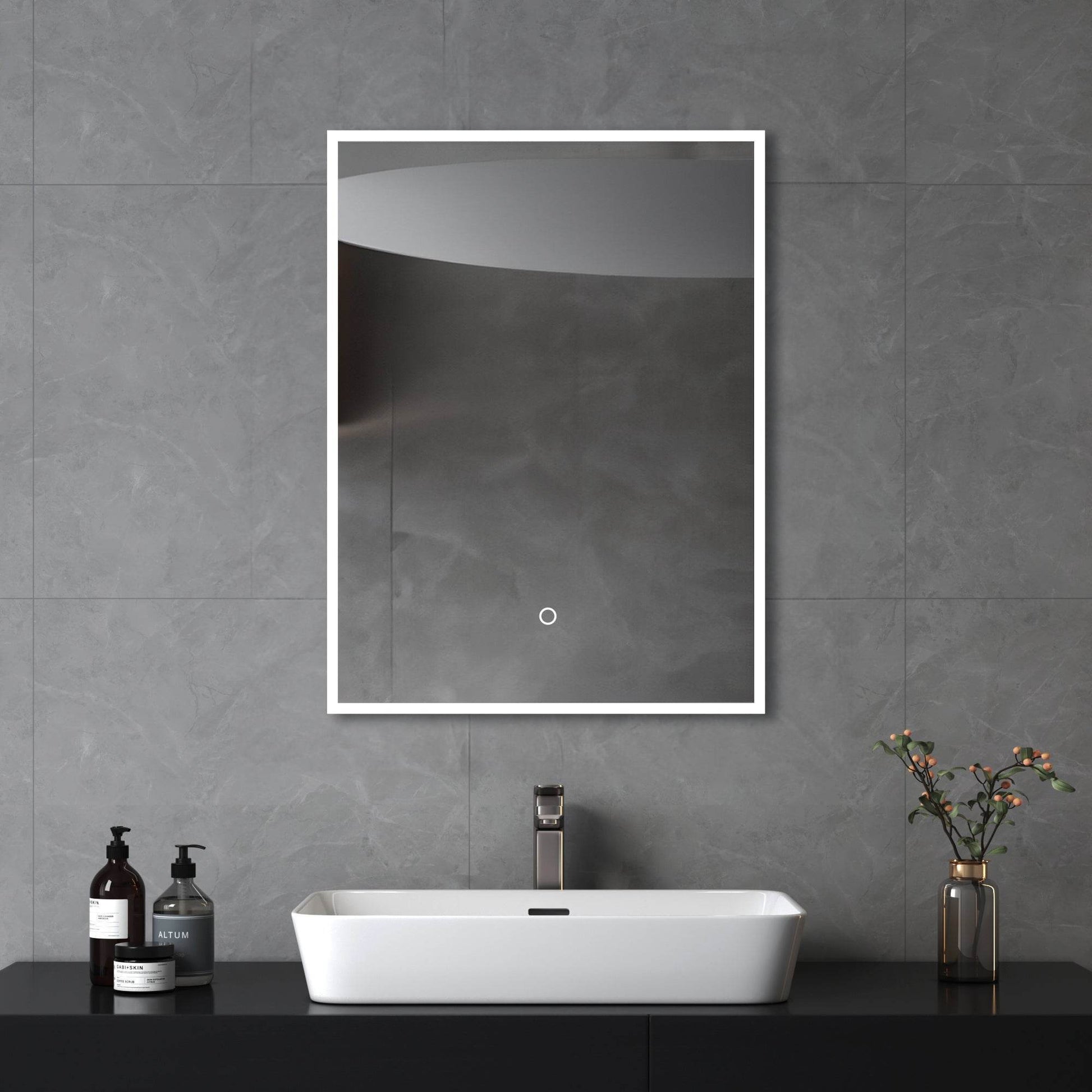 Camila Frameless LED Mirror with Defogger and Integrated Touch Switch - Available in 4 Sizes - Dreamwerks