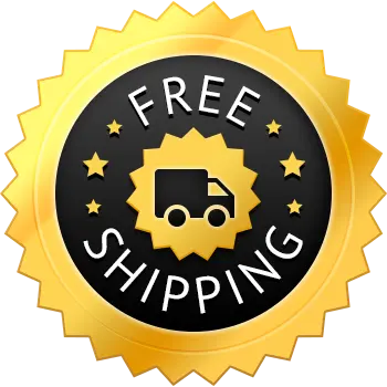 Promotional banner featuring a security shield icon and the text: "FREE SHIPPING ON ALL ORDERS"