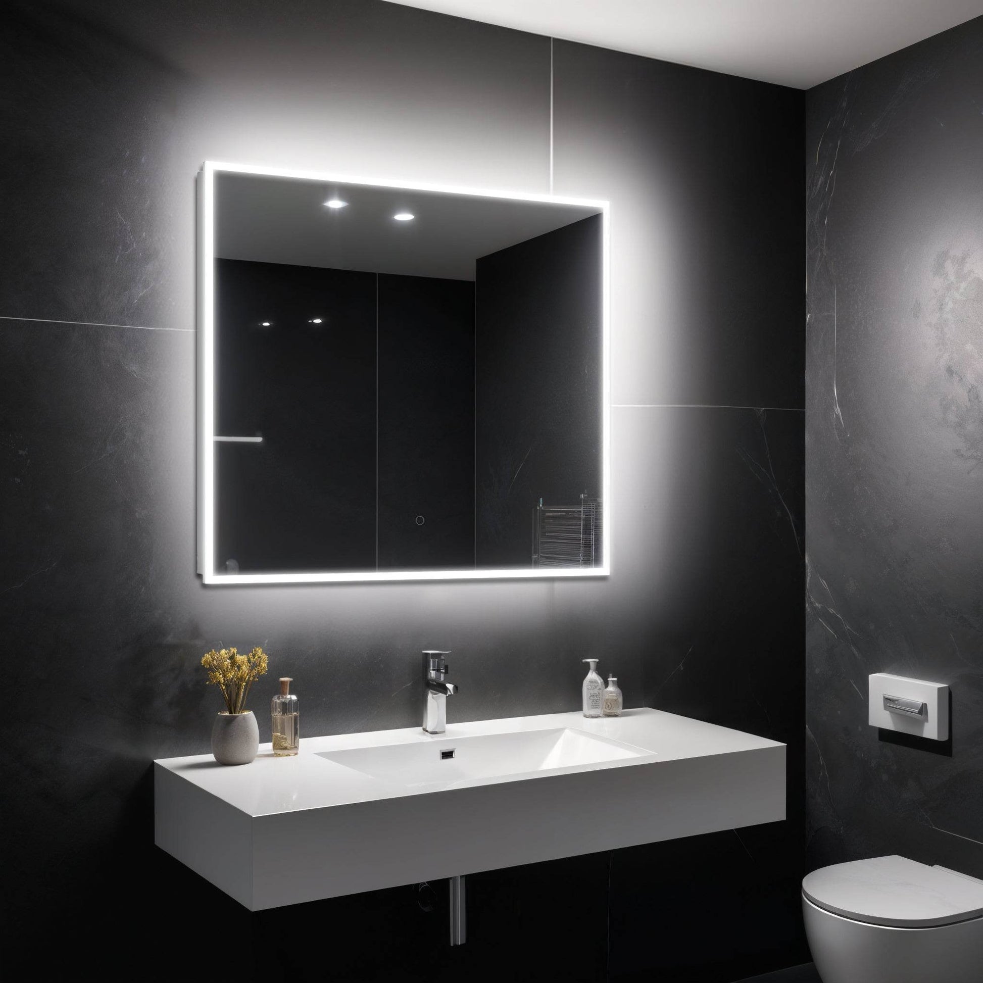 Camila Frameless LED Mirror with Defogger and Integrated Touch Switch - Available in 4 Sizes - Dreamwerks