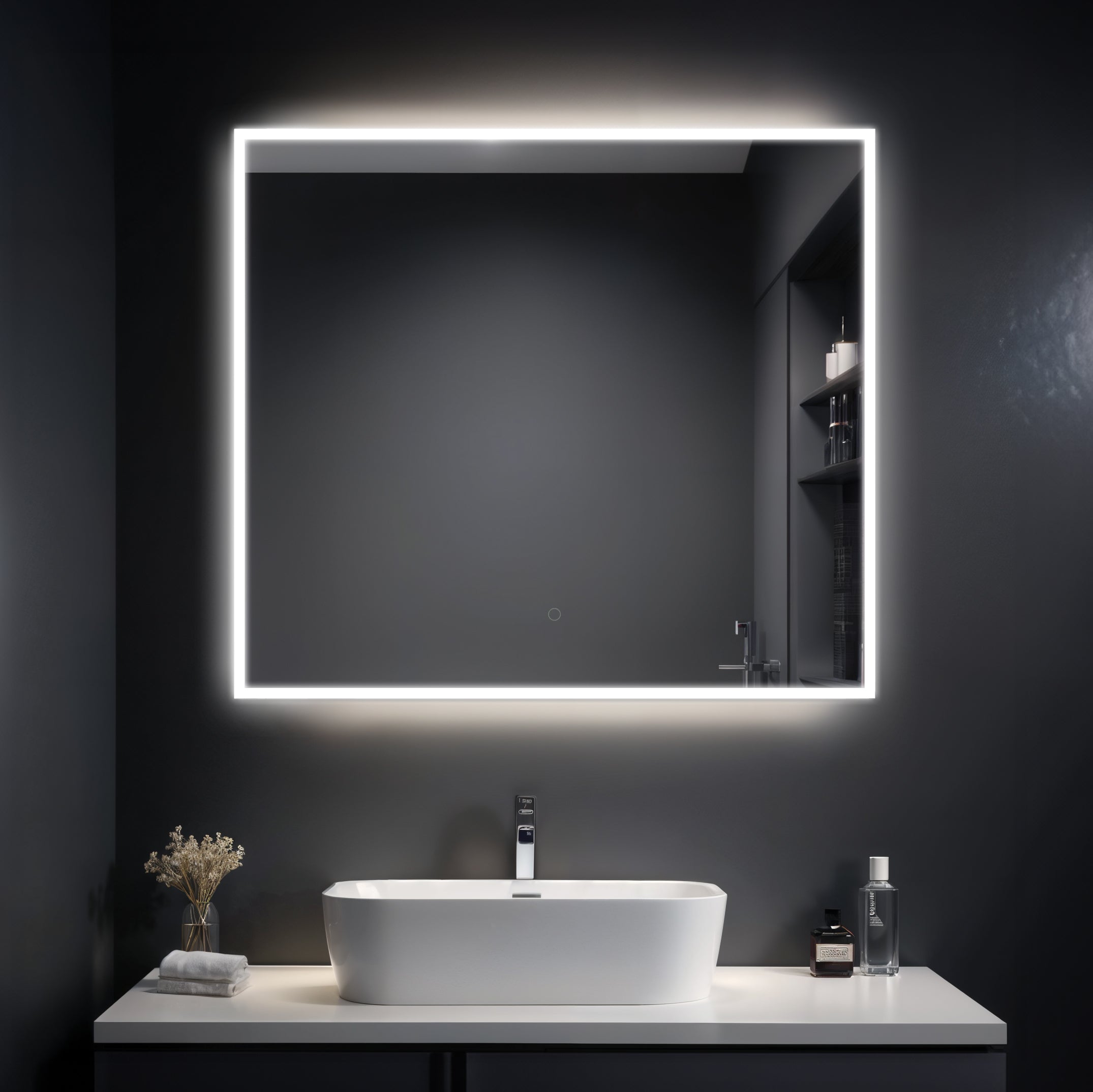 Camila Frameless LED Mirror with Defogger and Integrated Touch Switch - Available in 4 Sizes