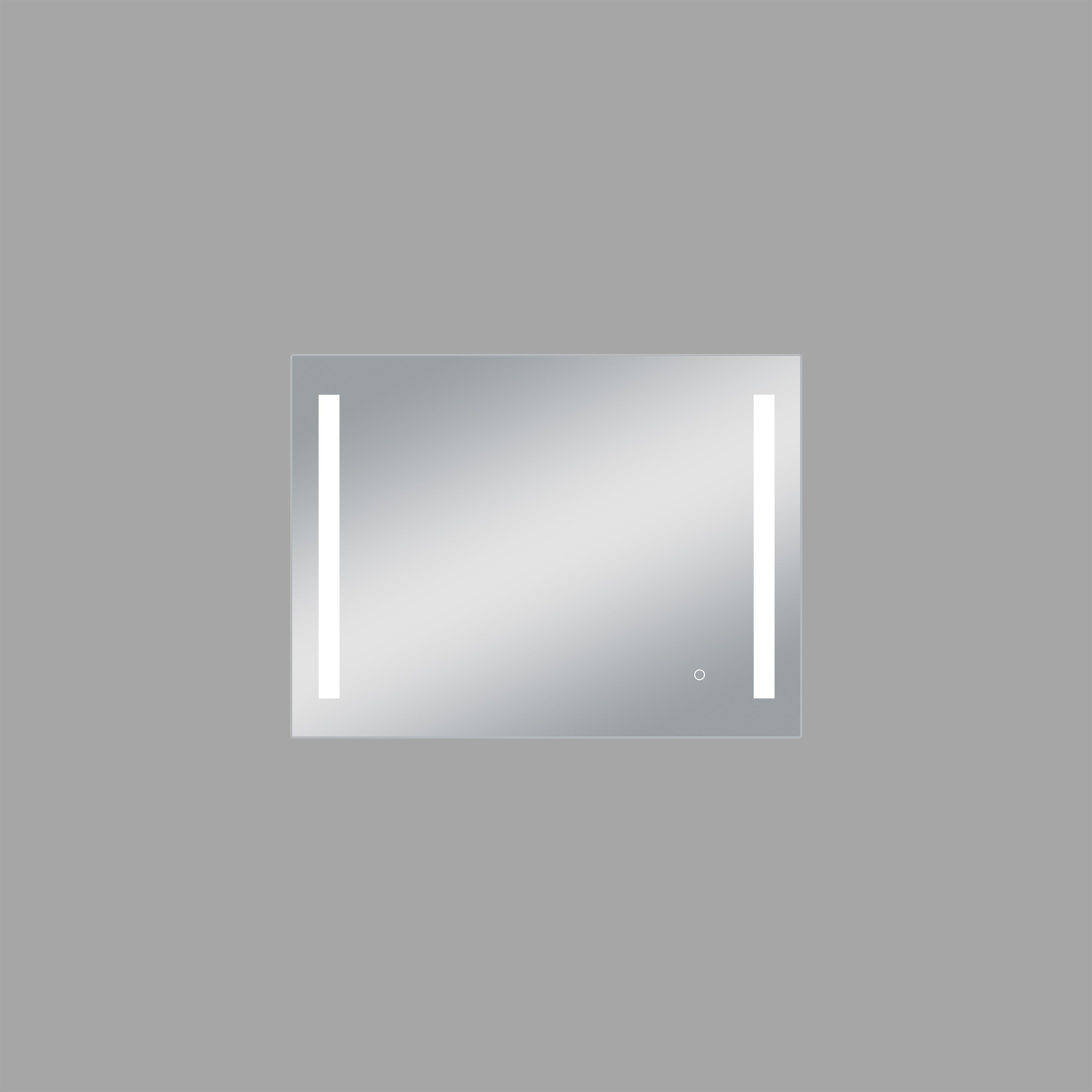 Dreamwerks LED mirror Treviso on a light grey background, cutout image of the product.