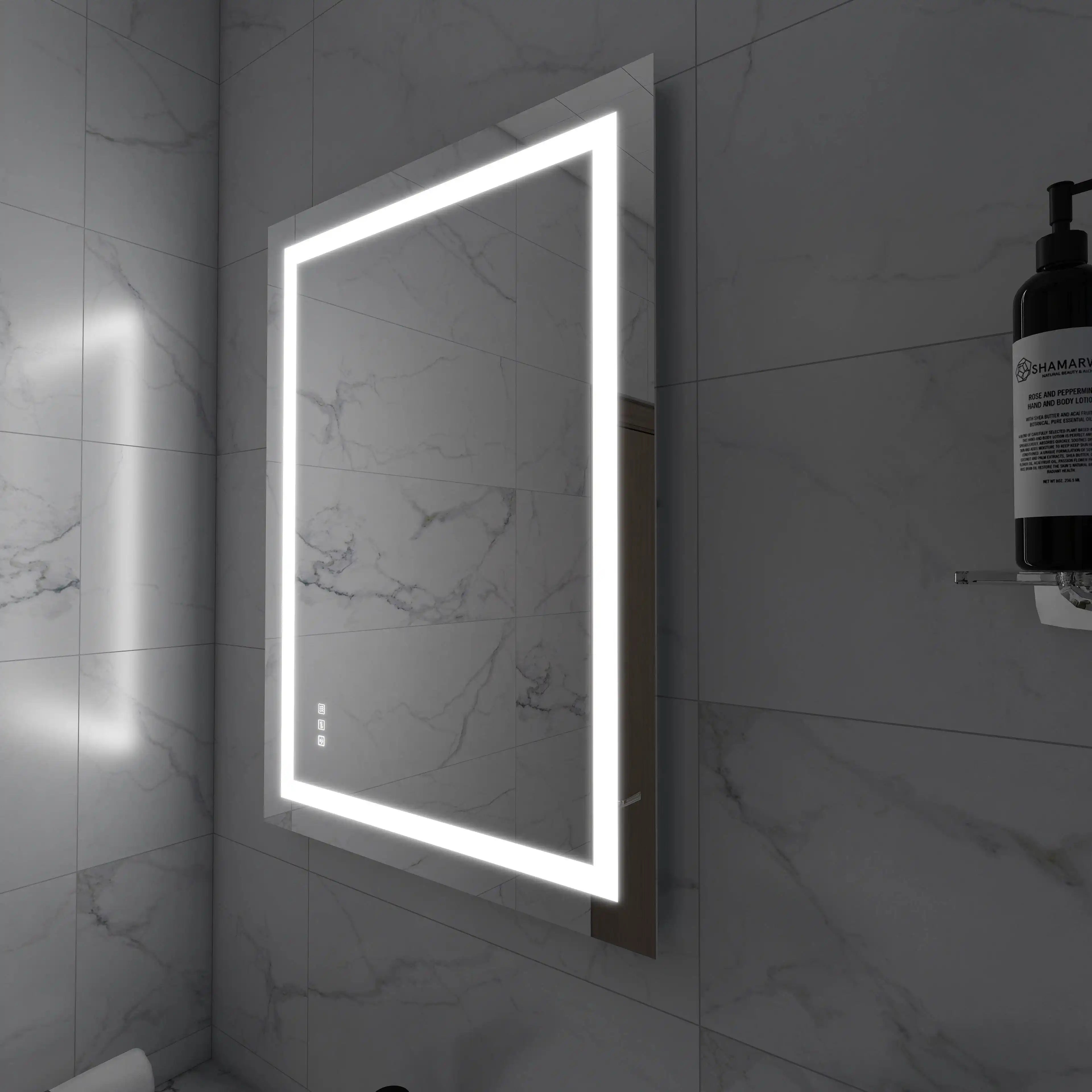 Mariana Rectangular LED Bathroom Mirror with Dimmer & Defogger - Available in 2 Sizes