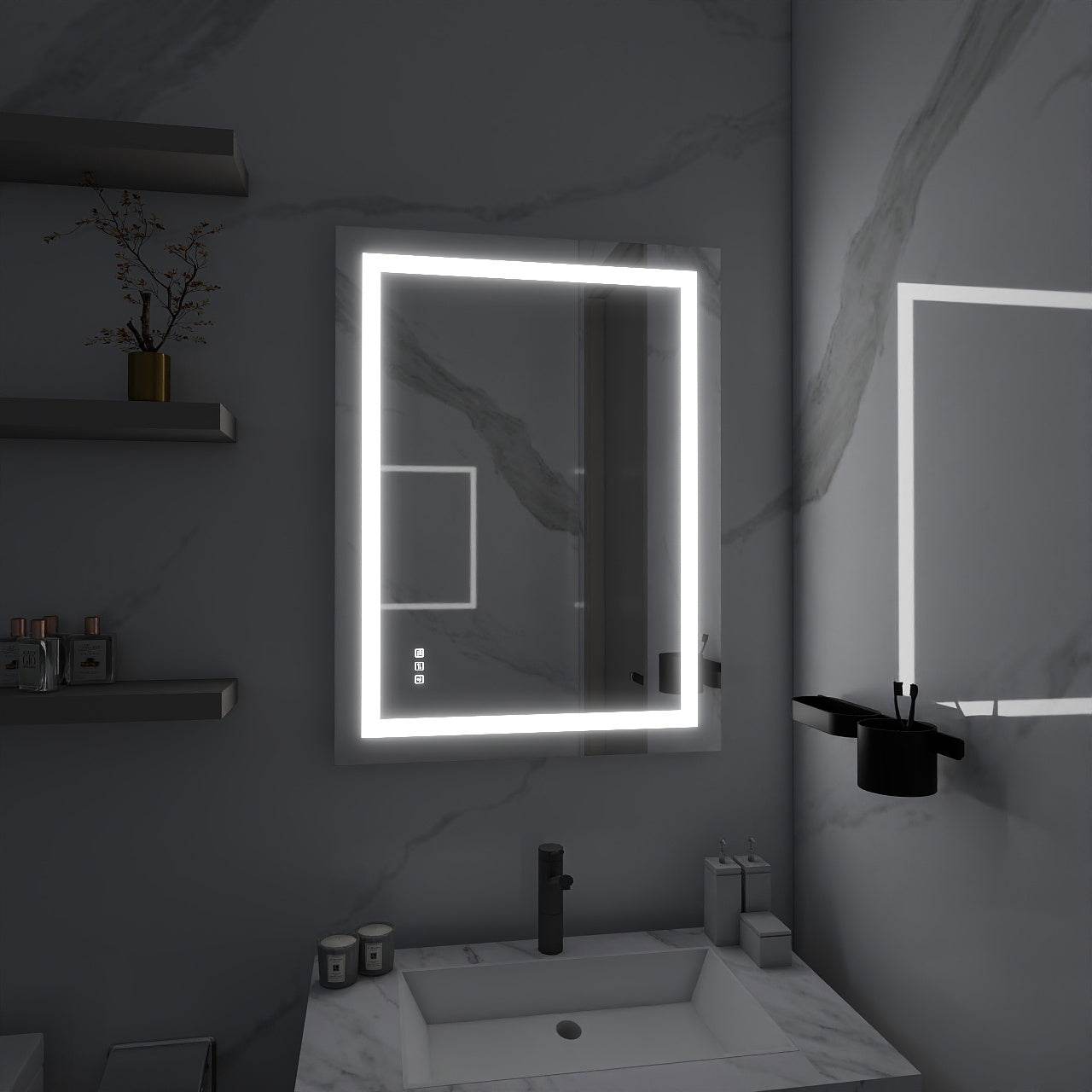 Mariana Rectangular LED Bathroom Mirror with Dimmer & Defogger - Available in 2 Sizes - Dreamwerks