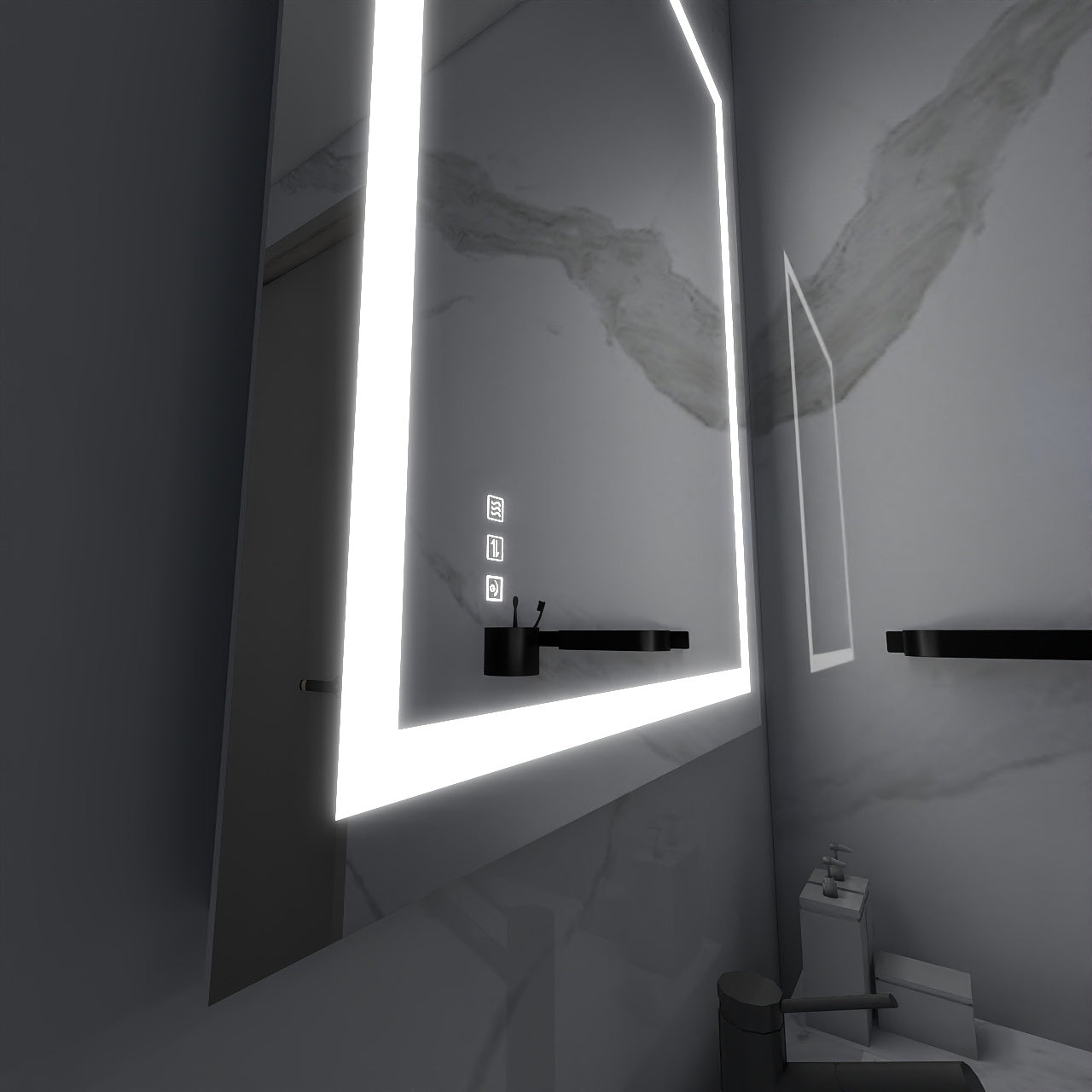 Mariana Rectangular LED Bathroom Mirror with Dimmer & Defogger - Available in 2 Sizes
