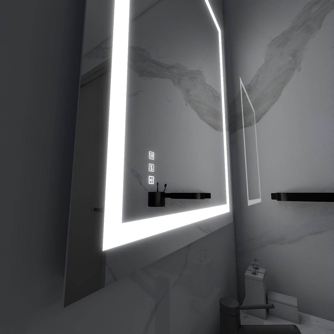 Mariana Rectangular LED Bathroom Mirror with Dimmer & Defogger - Available in 2 Sizes - Dreamwerks
