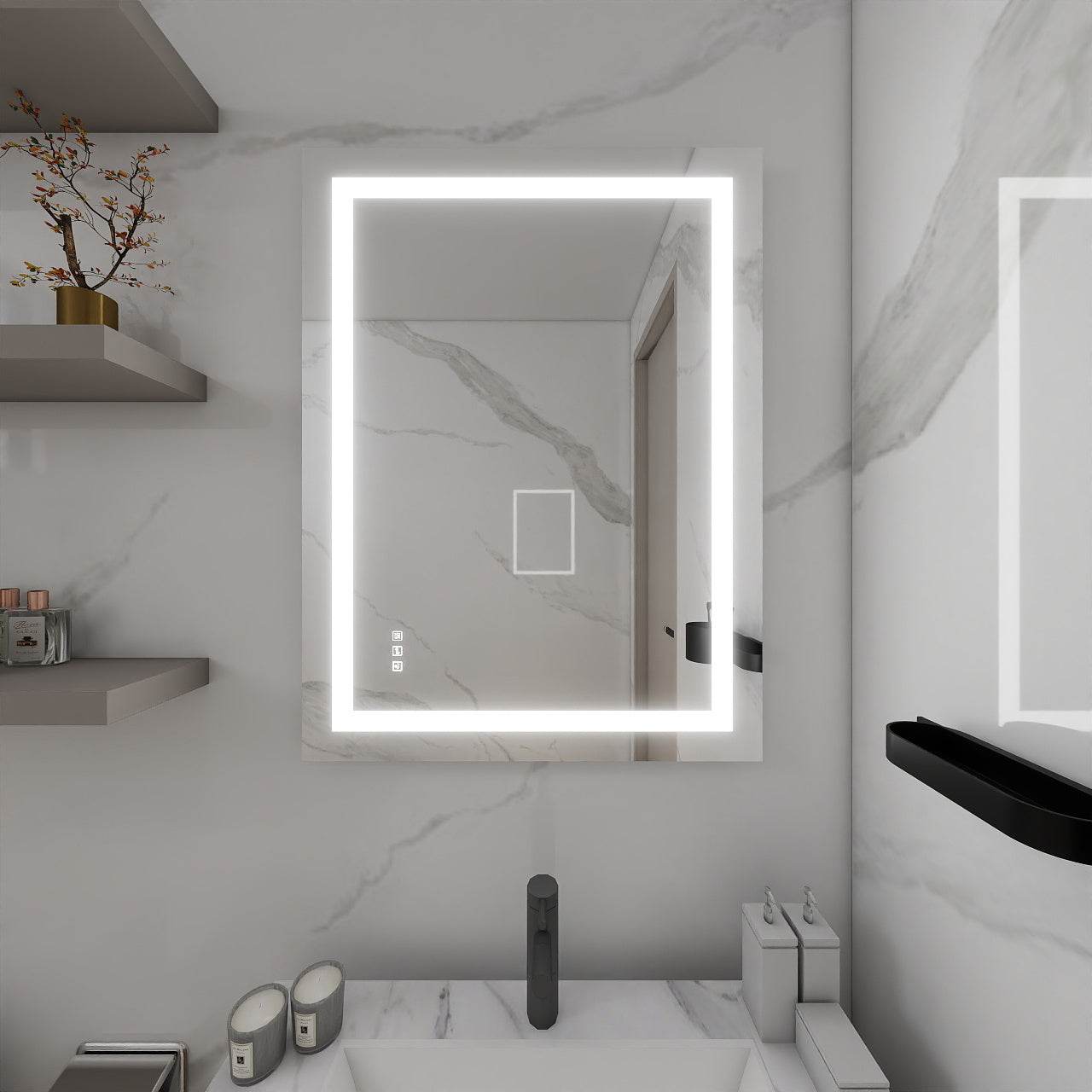 Mariana Rectangular LED Bathroom Mirror with Dimmer & Defogger - Available in 2 Sizes - Dreamwerks