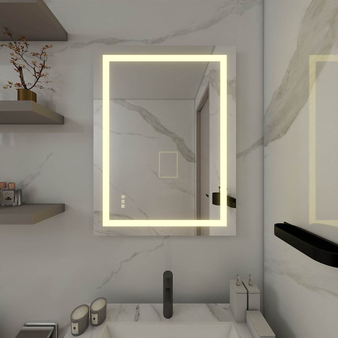 Mariana Rectangular LED Bathroom Mirror with Dimmer & Defogger - Available in 2 Sizes - Dreamwerks