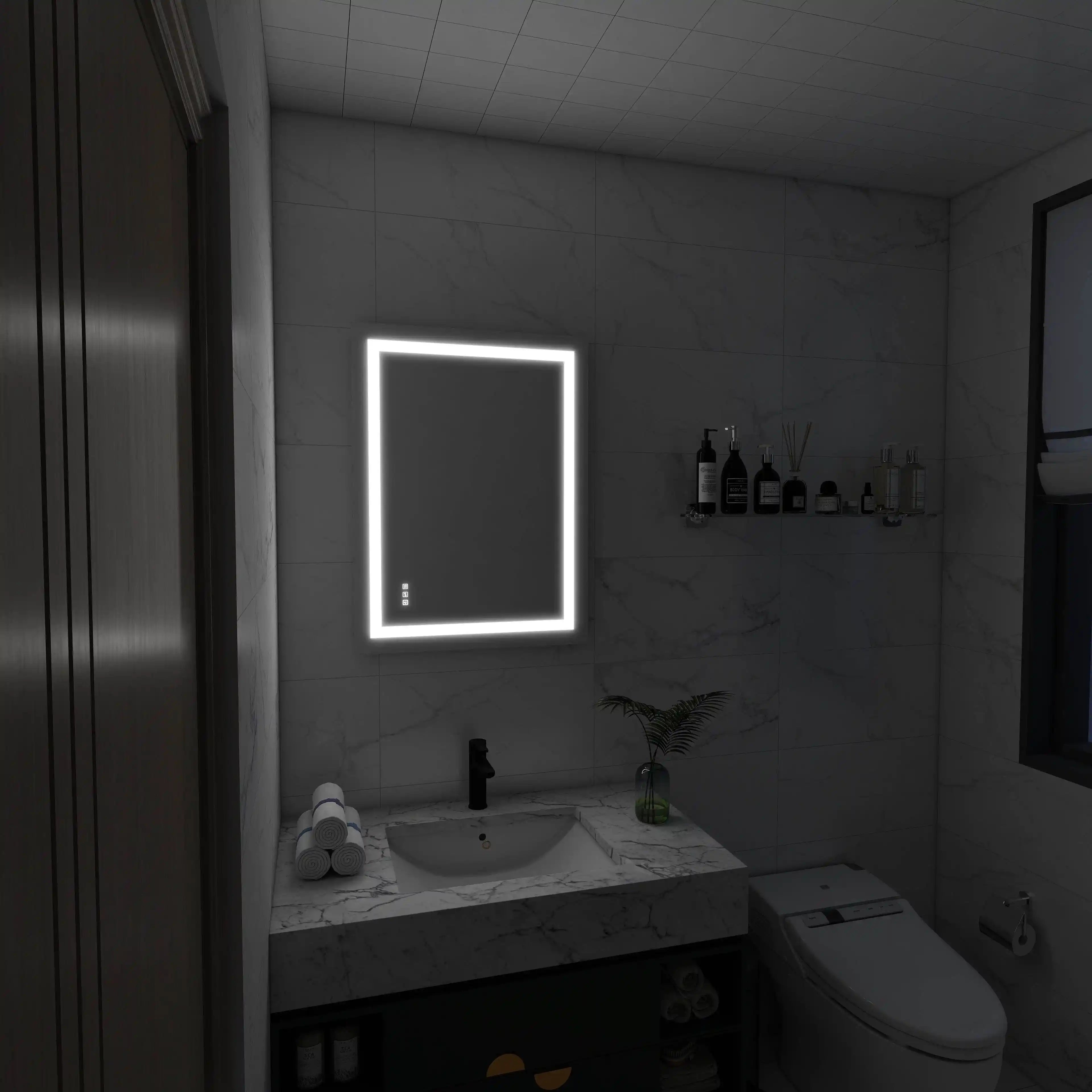 Mariana Rectangular LED Bathroom Mirror with Dimmer & Defogger - Available in 2 Sizes