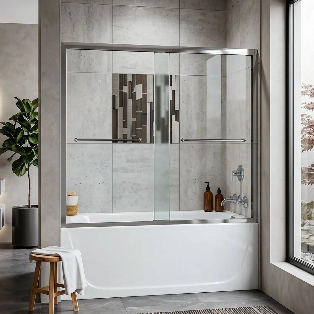 Dreamwerks - Shower Door - Dreamwerks 60 in. W x 60 in. H Framed Bypass Tub Door in Polished Chrome- SU1068