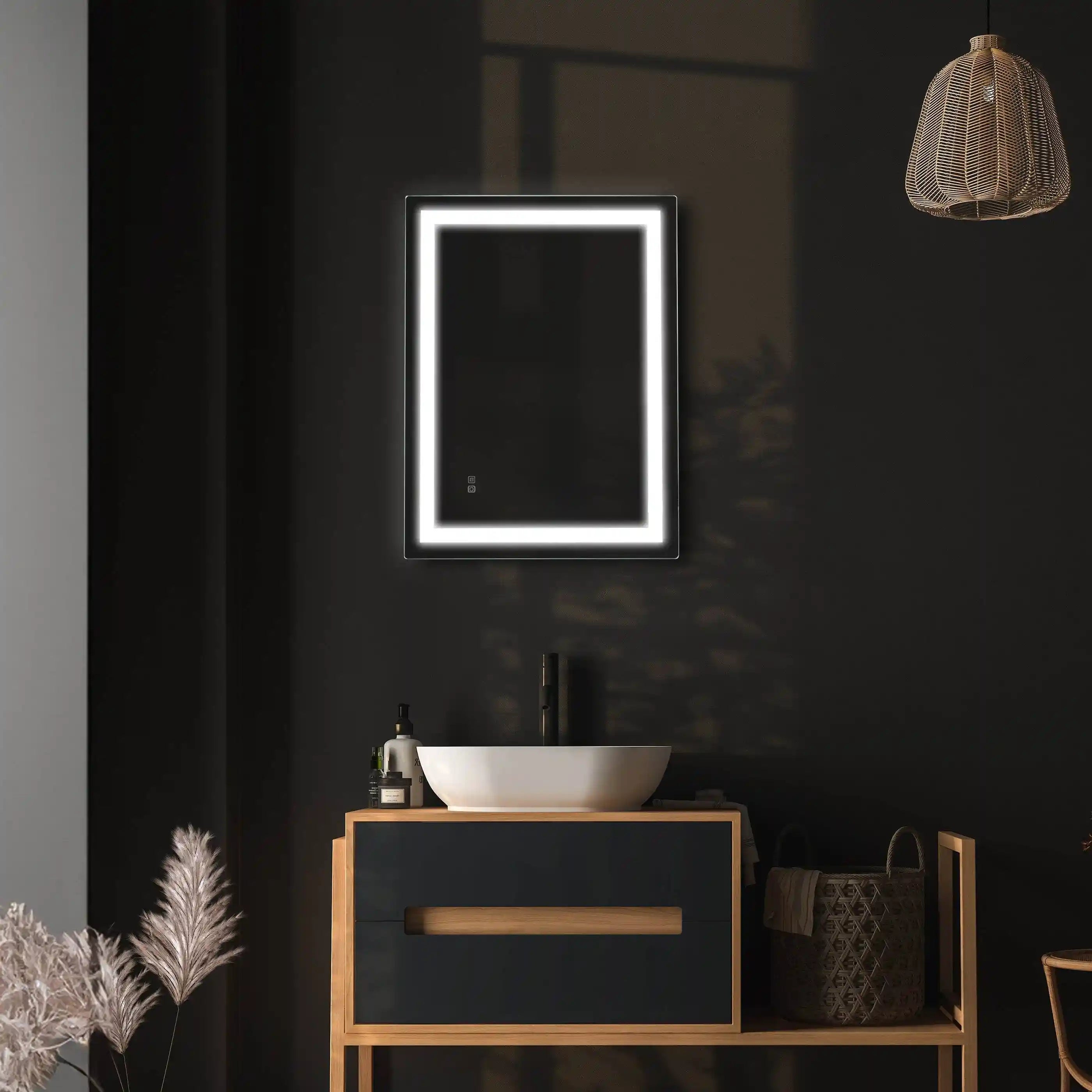 Mariana Rectangular LED Bathroom Mirror with Dimmer & Defogger - Available in 2 Sizes