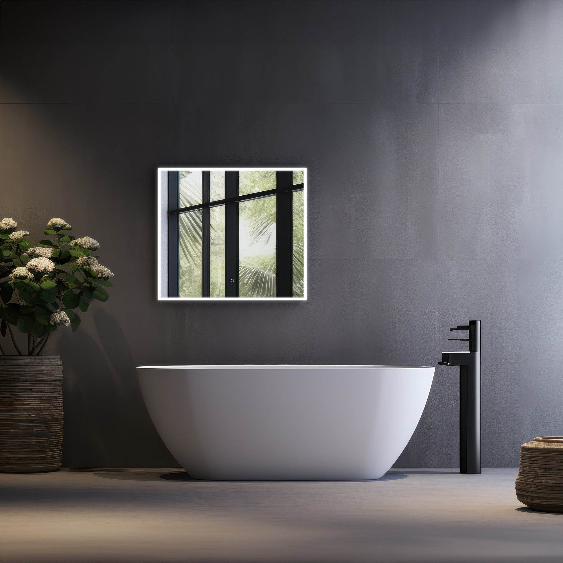 Camila Frameless LED Mirror with Defogger and Integrated Touch Switch - Available in 4 Sizes - Dreamwerks