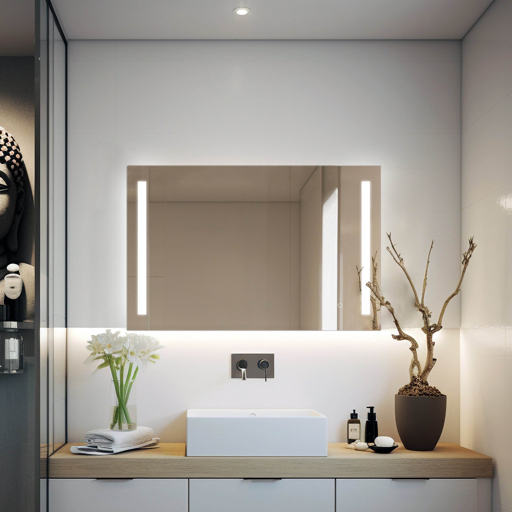 Treviso LED Mirror with Dimmer and Defogger - Available in 4 Sizes - Dreamwerks