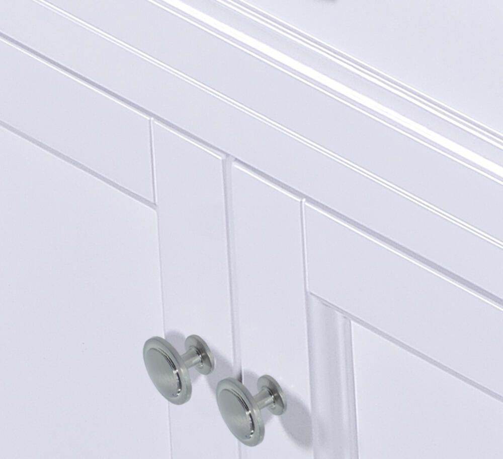 Bathroom Vanity in White with Solid Wood & Carrara Marble Top - Available in 3 sizes - Dreamwerks