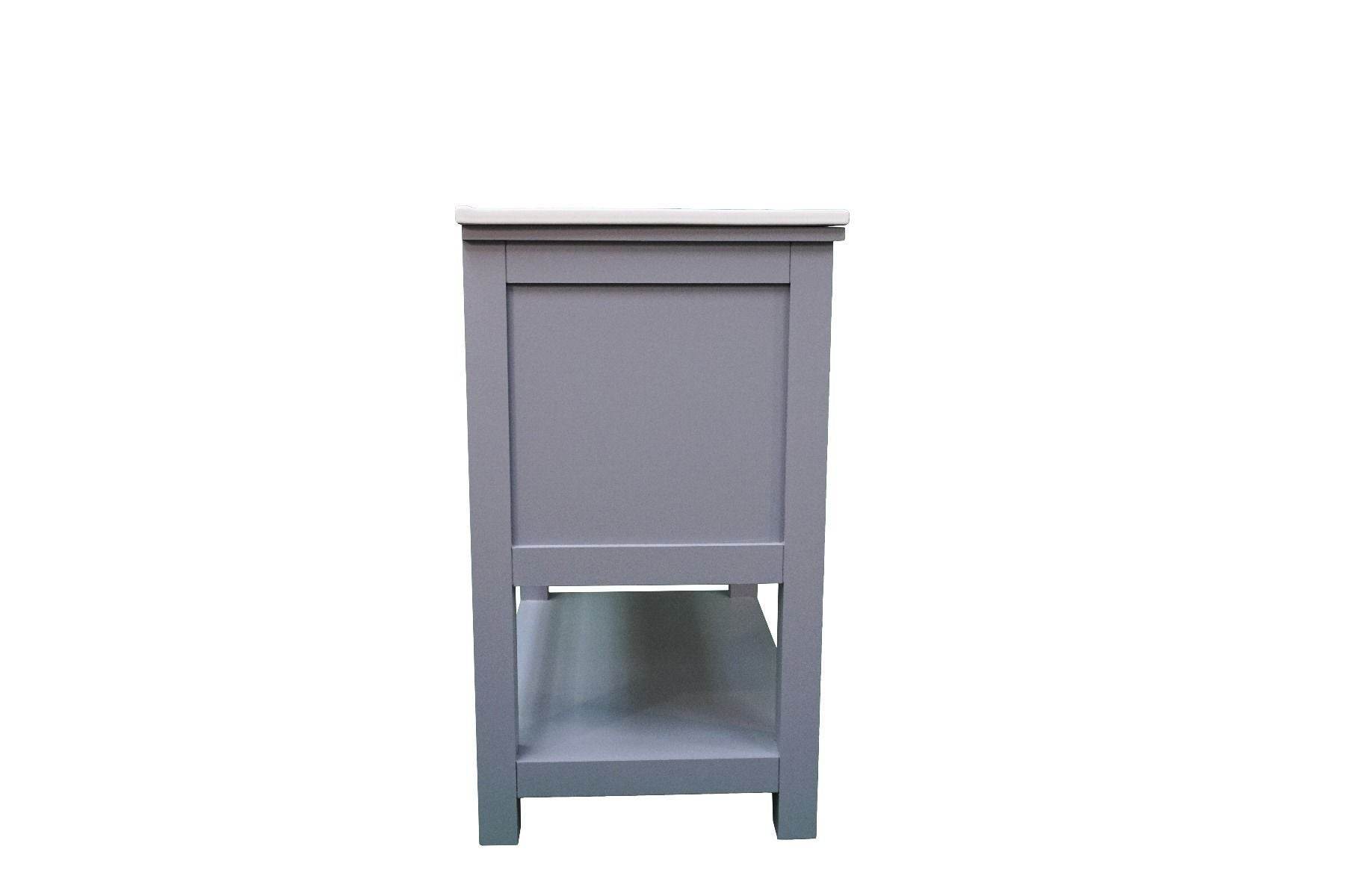 Sienna 24" W x 22" D x 33" H Vanity In Gray with Ceramic Vanity Top - Dreamwerks