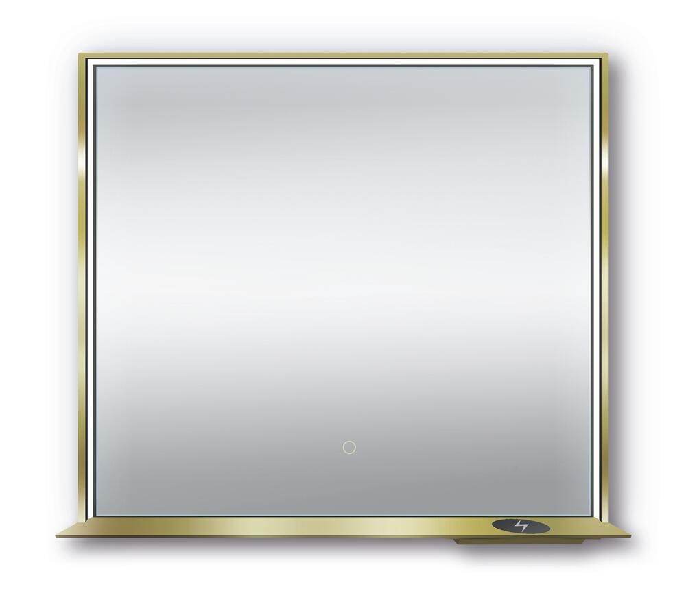 Allegra 36"W x 32"H Framed LED Mirror with Bluetooth Speaker and Wireless Cell Phone Charger - Available in 3 colors - Dreamwerks