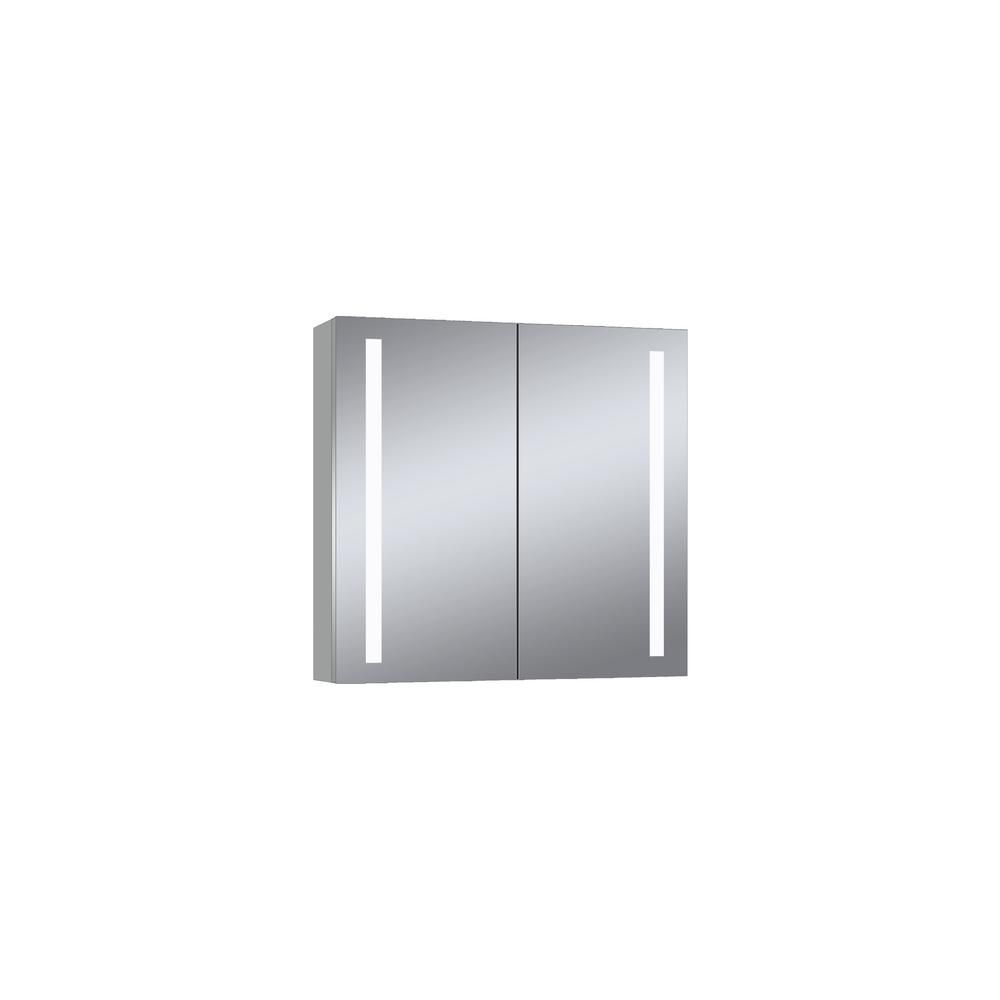 Solis 28"W x 28"H LED Medicine Cabinet with Mirrored Doors