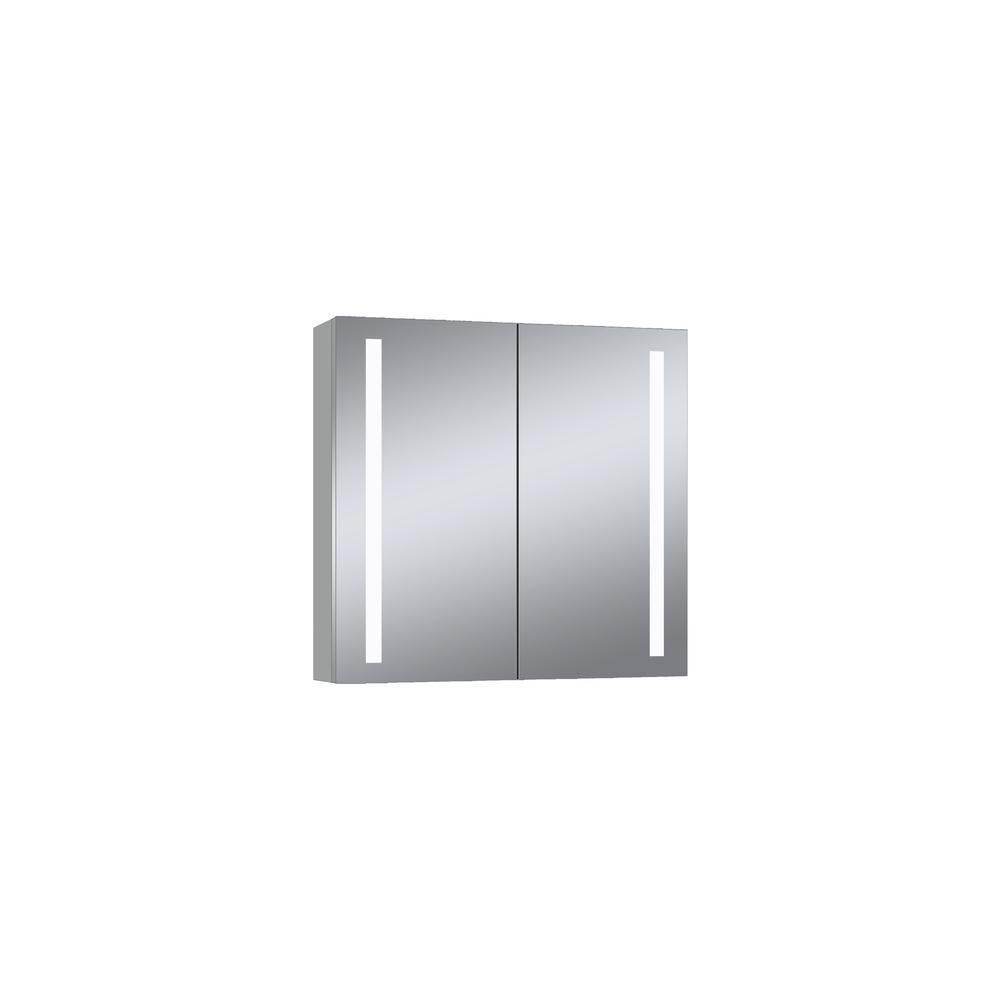 Solis LED Medicine Cabinet with Dimmable Lighting & Mirrored Doors – Waterproof Storage